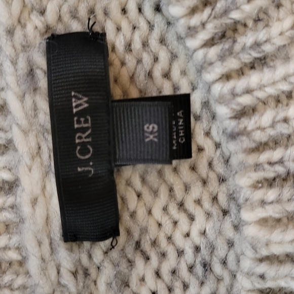 J Crew gray sweater with white stripes XS - Picture 2 of 5